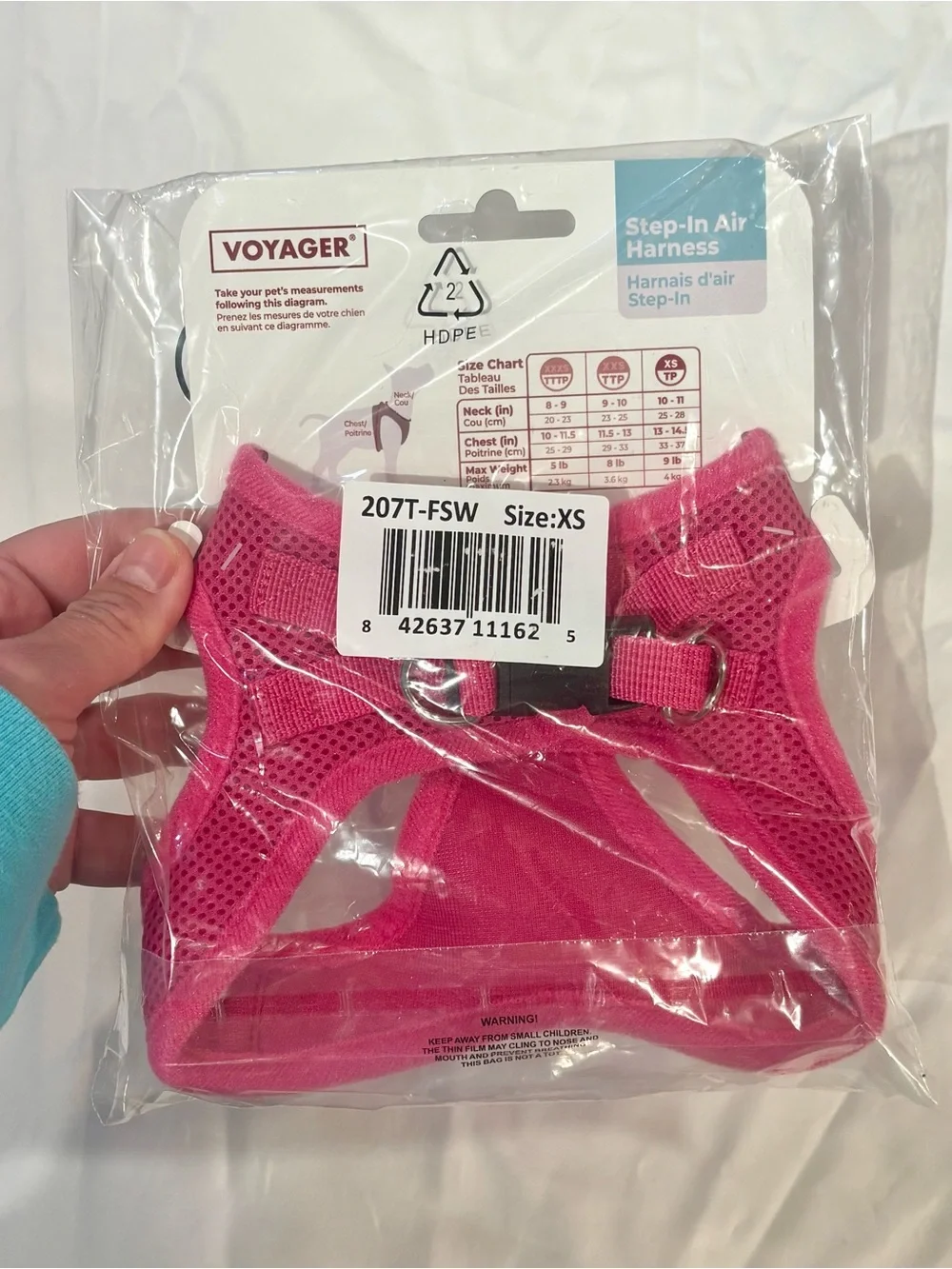 Voyager Pink Step-In Air Dog Harness - XS